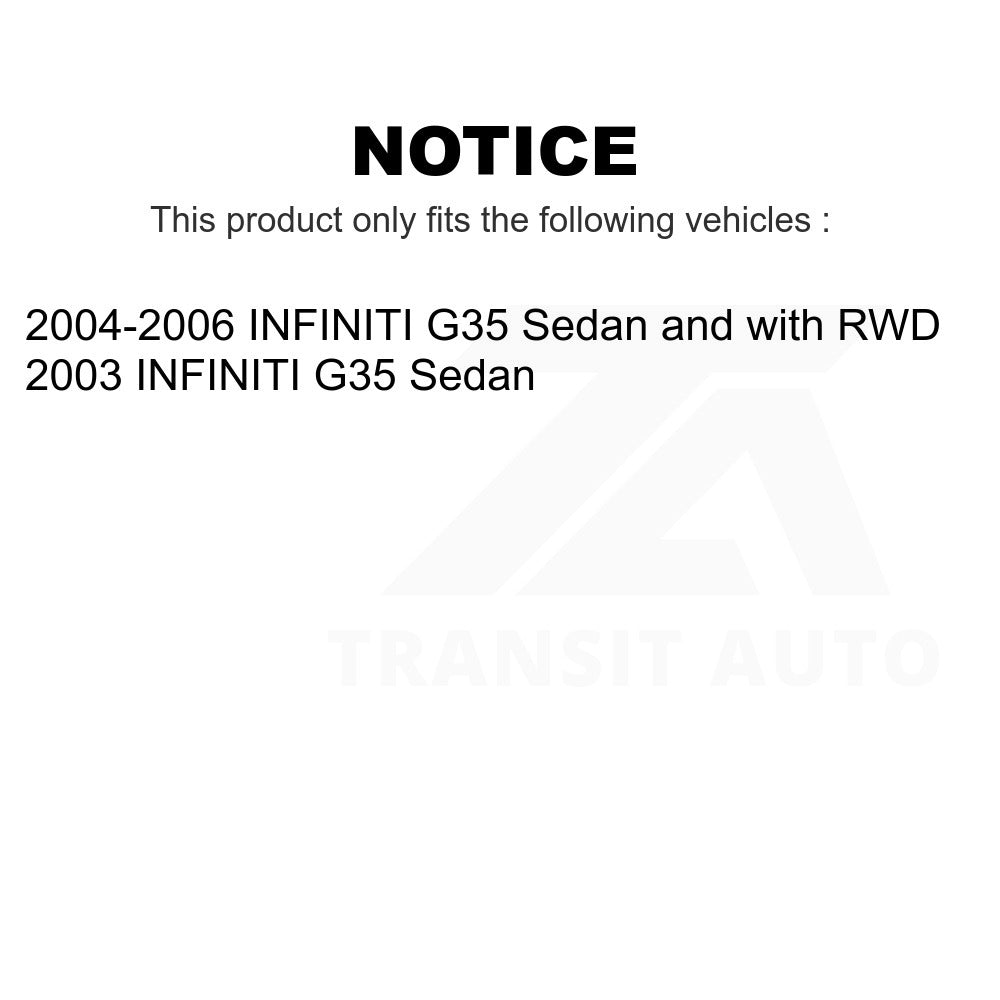 Front Suspension Control Arm And Ball Joint Assembly Kit For INFINITI G35