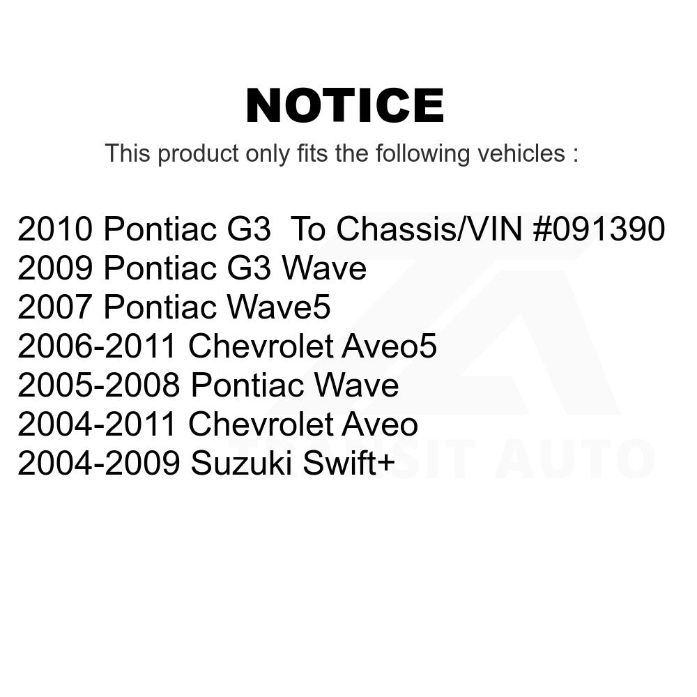 Front Control Arm Ball Joint Tie Rod End Link Kit (8Pc) For Chevrolet Aveo Aveo5