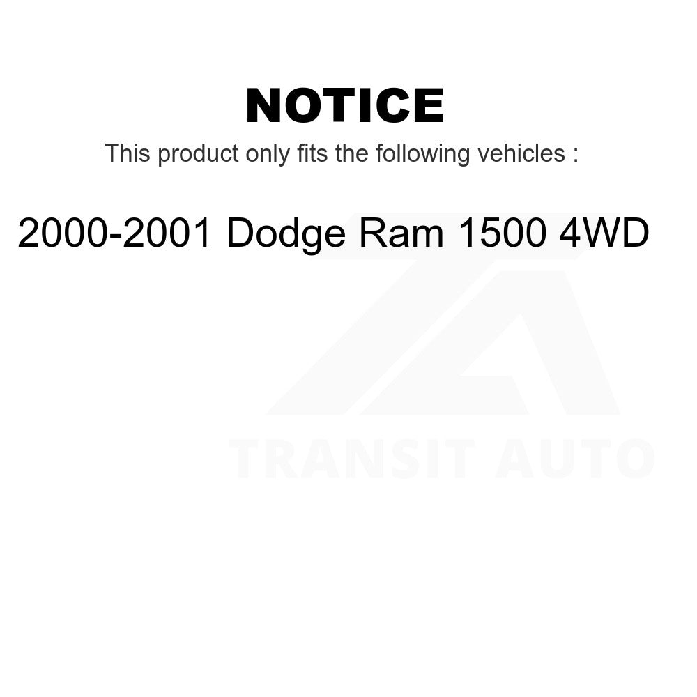 Kit de rotules de suspension avant pour Dodge Ram 1500 4WD 2000-2001 