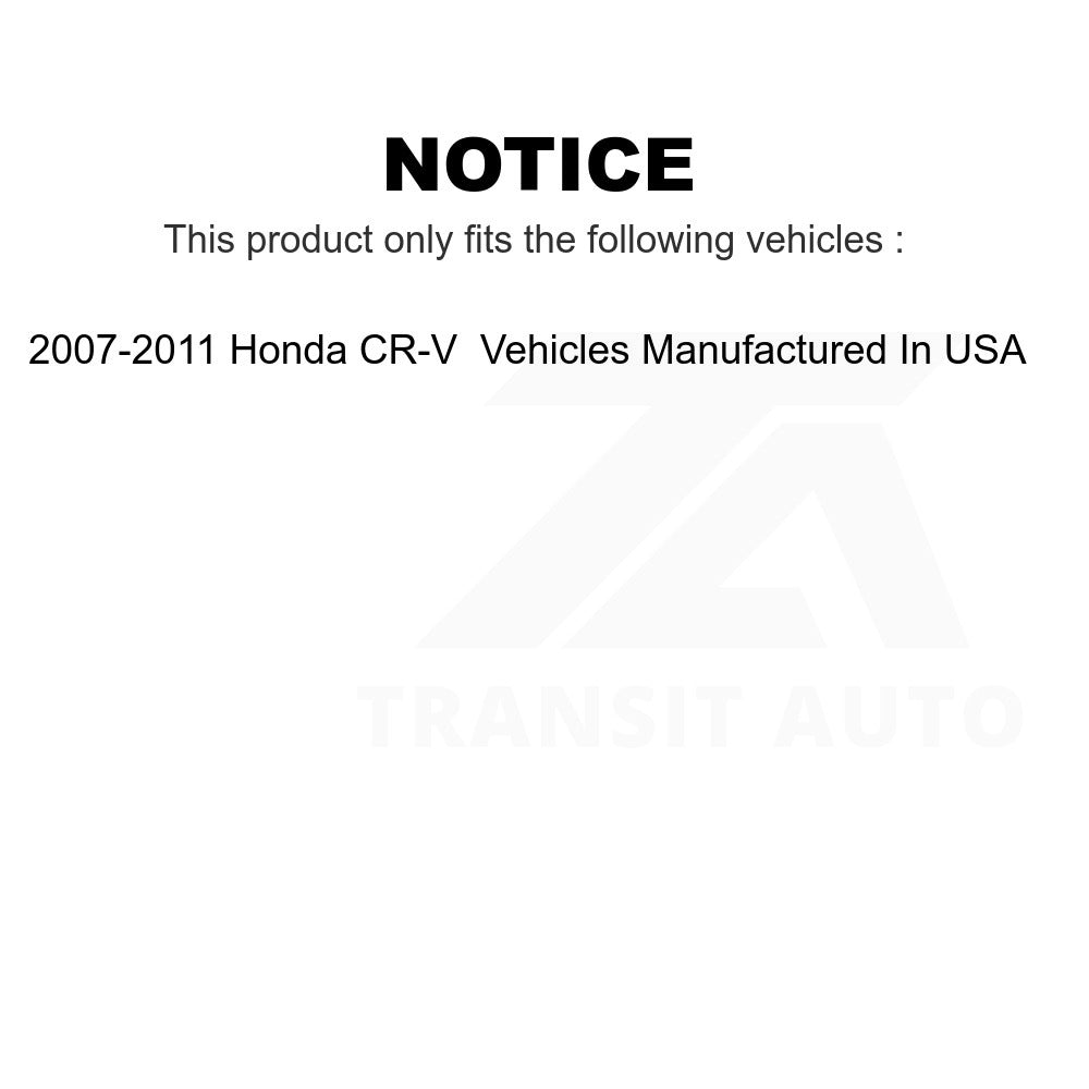 Front Tie Rod End Kit For 2007-2011 Honda CR-V Vehicles Manufactured In USA