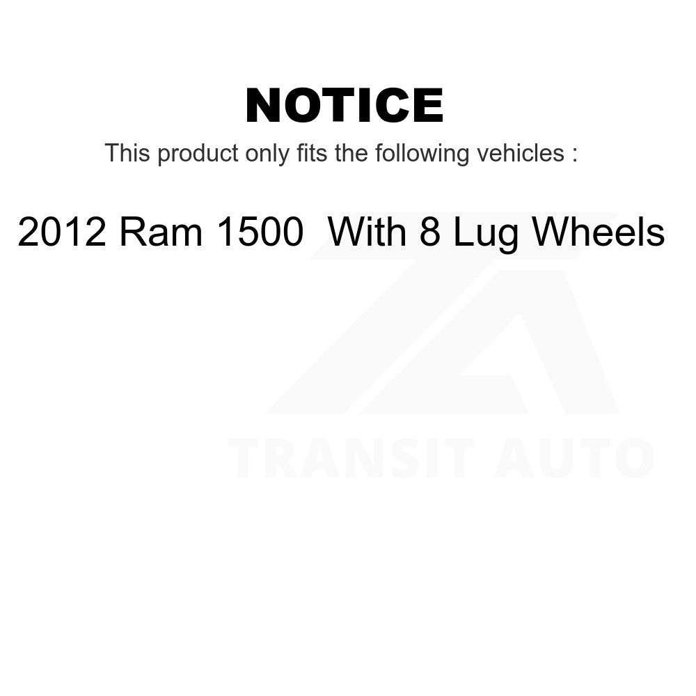 Front Steering Tie Rod End Kit For 2012 Ram 1500 With 8 Lug Wheels