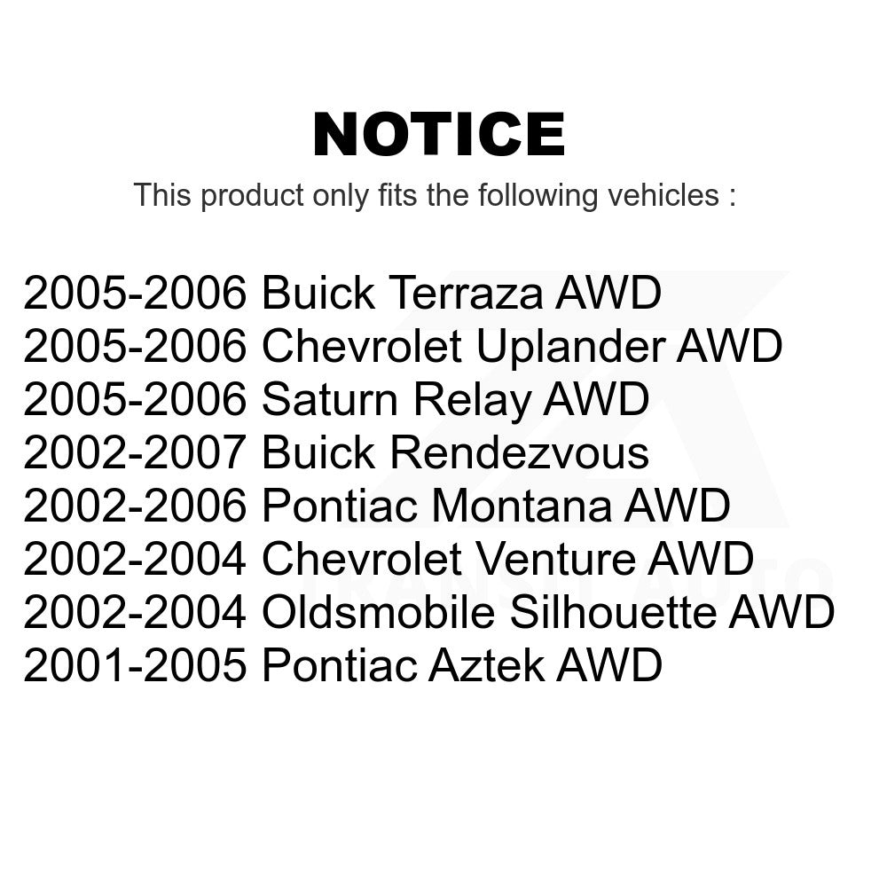 Front Rear Suspension Bar Link Kit For Buick Rendezvous Chevrolet Pontiac Aztek