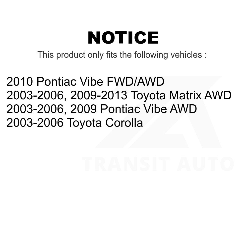 Front Rear Suspension Sway Bar Link Kit For Toyota Corolla Matrix Pontiac Vibe