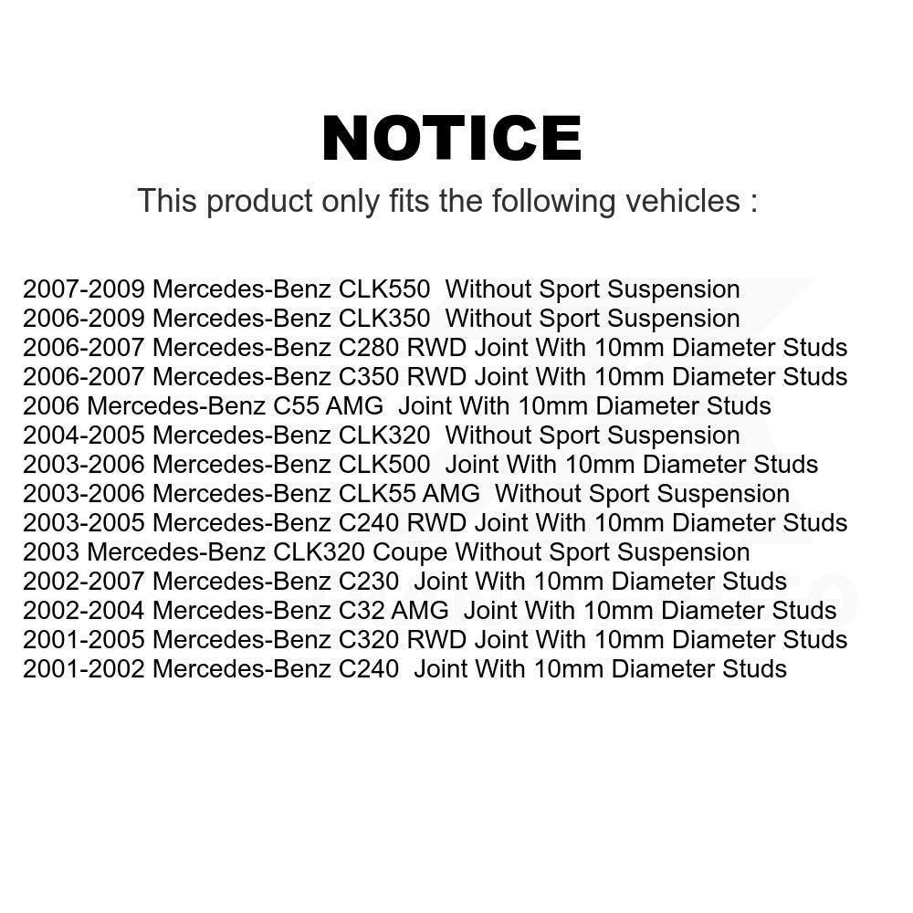 Front Rear Suspension Bar Link Kit For Mercedes-Benz C230 C240 CLK350 C320 C280