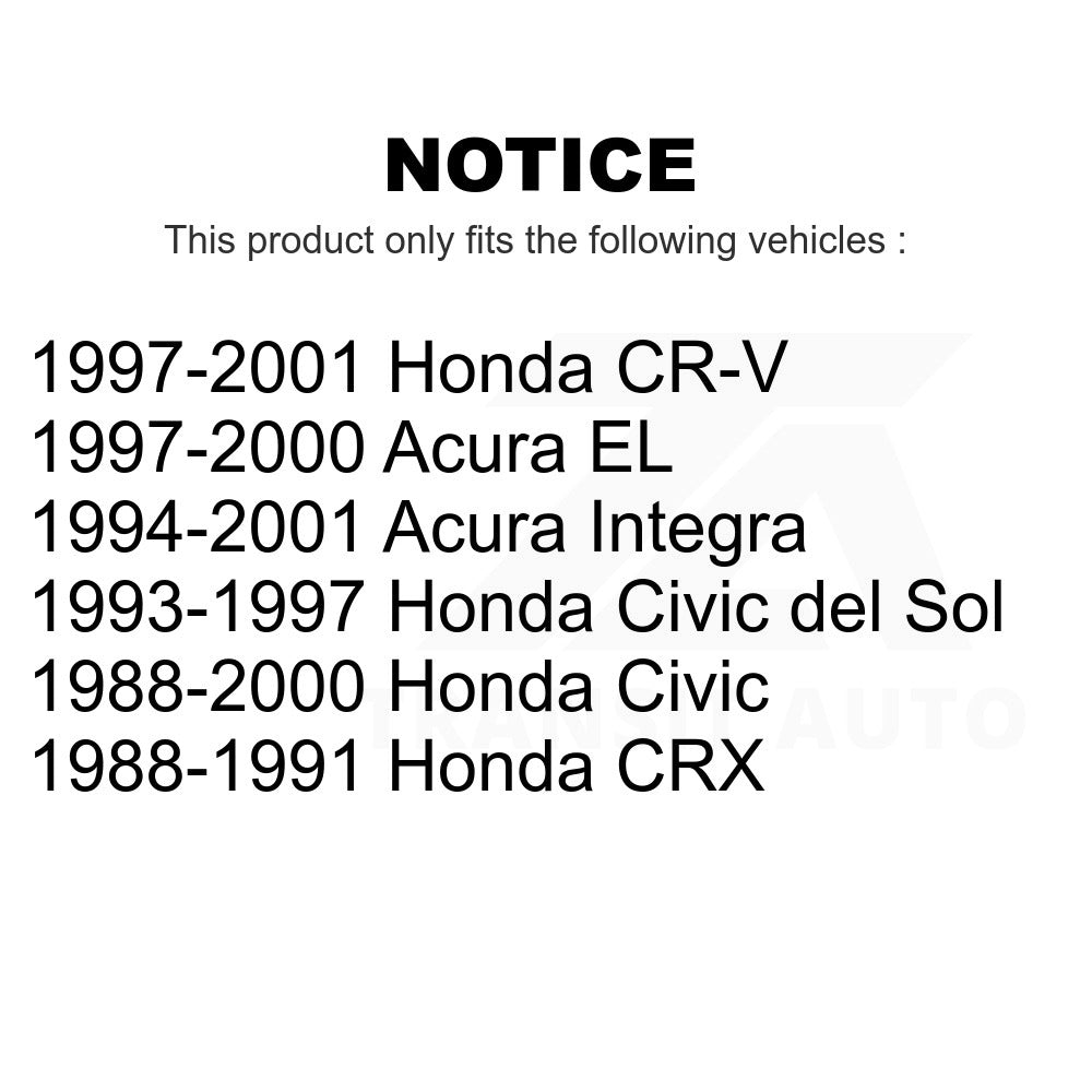 Rear Trailing Arm Bushing Pair For Honda Civic CR-V Acura Integra del Sol CRX EL