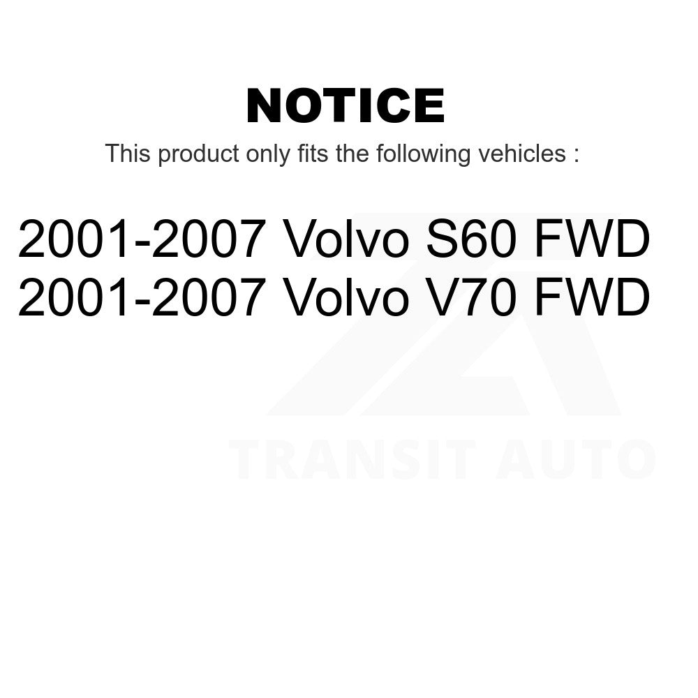 Kit de bras de commande de Suspension avant et d'extrémité de biellette de direction, pour Volvo S60 V70 FWD 2001 – 2007 