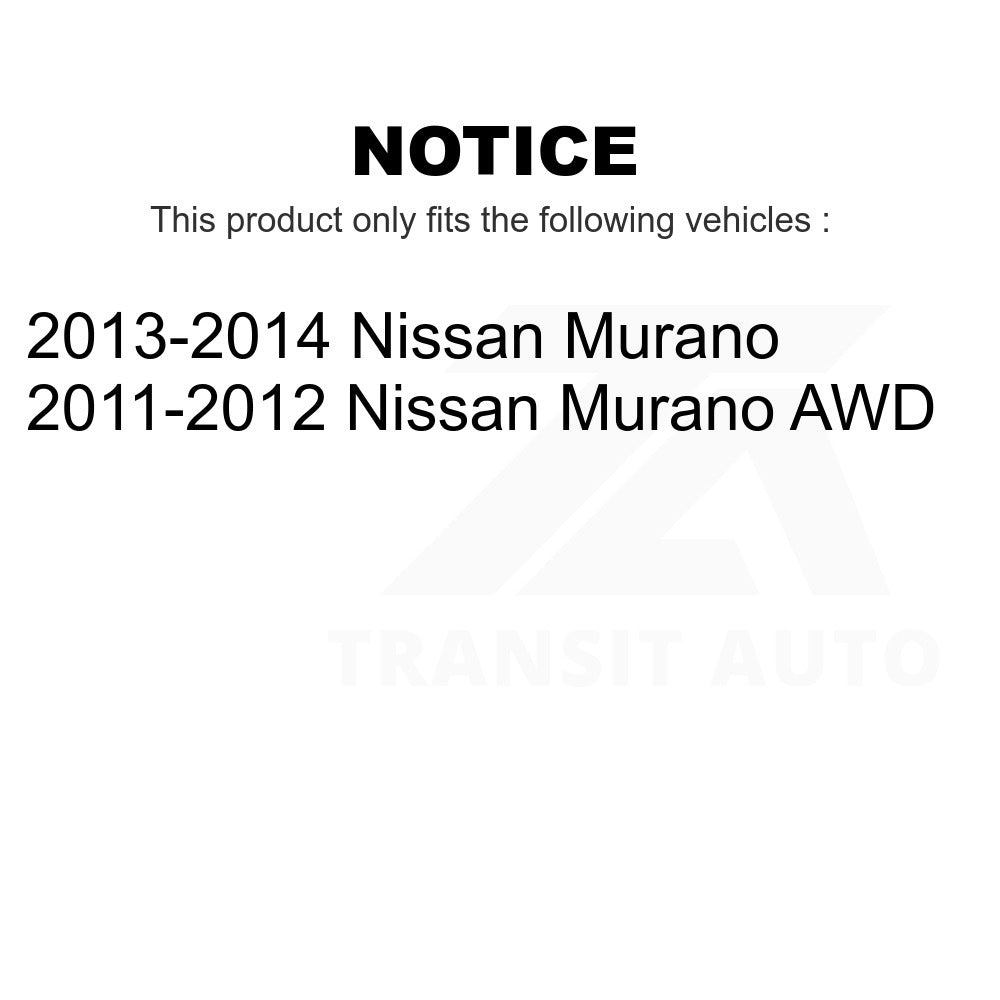 Front Suspension Control Arm Assembly And Tie Rod End Kit For Nissan Murano