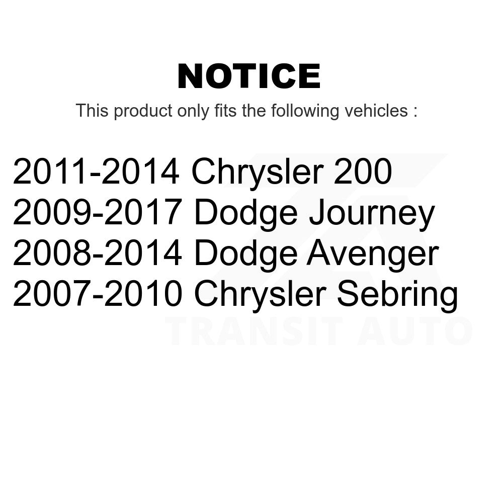 Rear Trailing Arm Bushing Pair For Dodge Journey Chrysler Avenger 200 Sebring