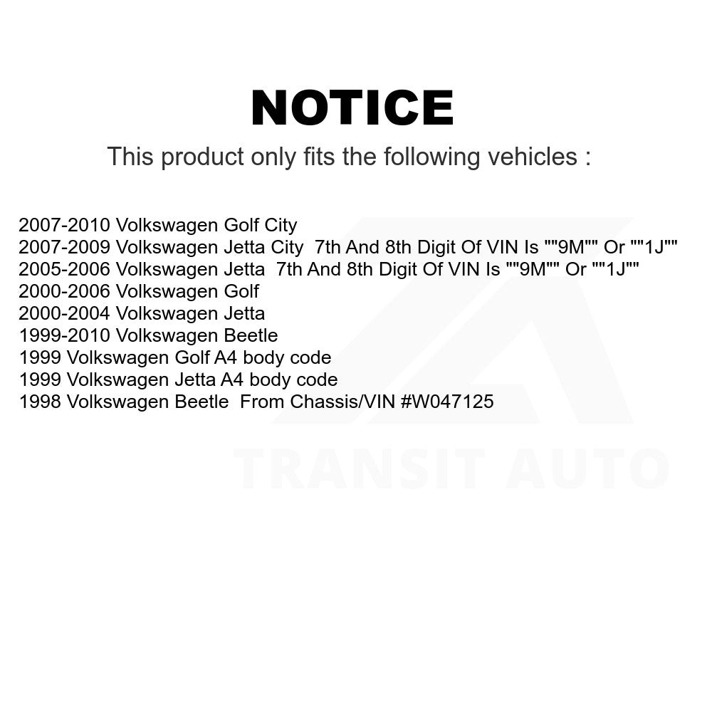 Front Steering Tie Rod End Kit For Volkswagen Jetta Beetle Golf City