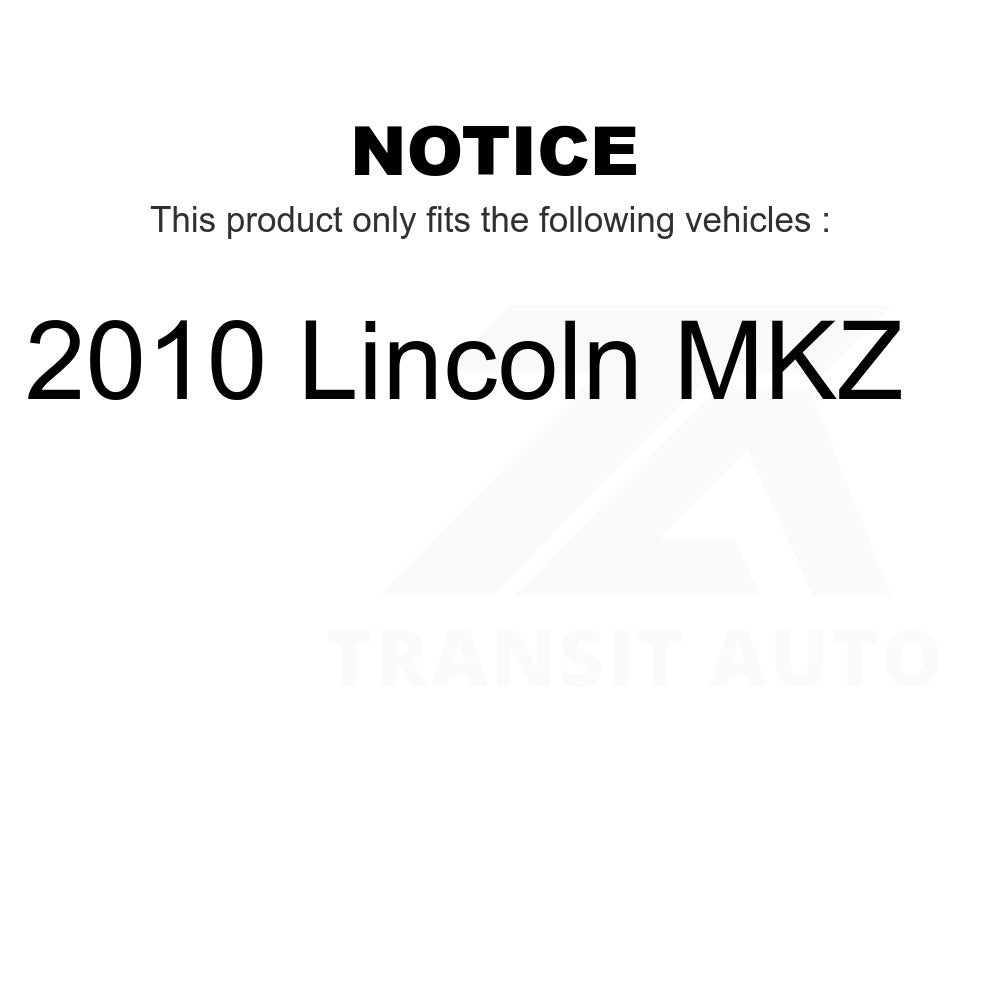 Front Steering Tie Rod End Kit For 2010 Lincoln MKZ