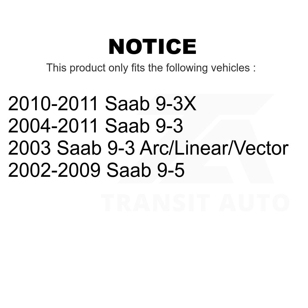 Front Steering Tie Rod End Kit For Saab 9-3 9-5 9-3X