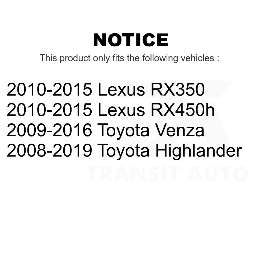 Front Steering Tie Rod End Kit For Toyota Highlander Lexus RX350 Venza RX450h