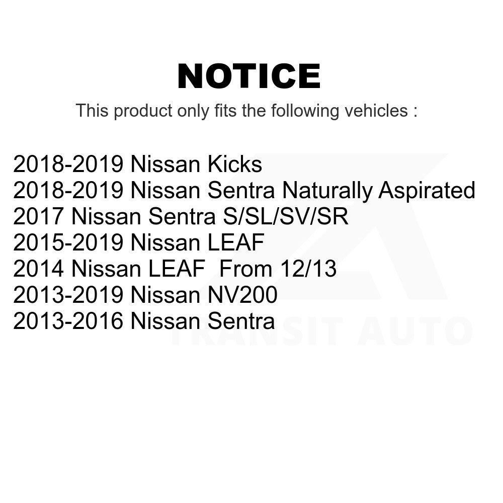 Front Steering Tie Rod End Kit For Nissan Sentra NV200 Leaf Kicks LEAF