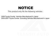 Load image into Gallery viewer, Front Suspension Control Arm Tie Rod End Ball Joint Kit (6Pc) For Toyota Corolla