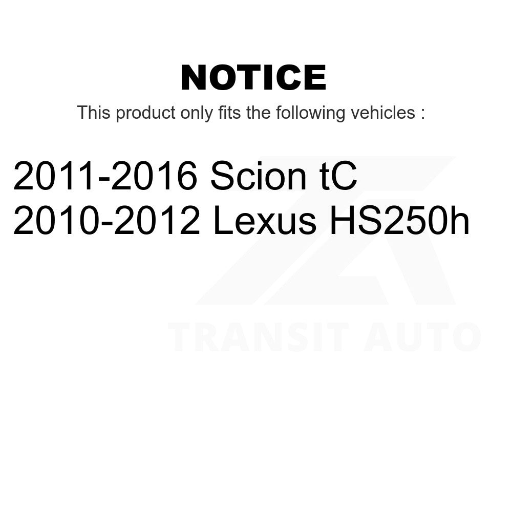 Front Suspension Control Arm Tie Rod End Ball Joint Kit (6Pc) For Scion tC Lexus