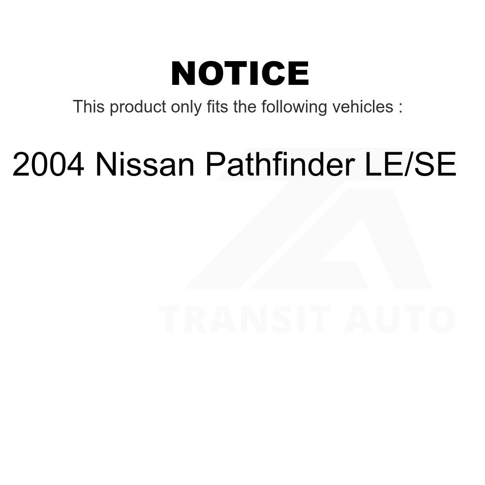 Front Control Arms And Lower Ball Joints Kit For 2004 Nissan Pathfinder LE SE