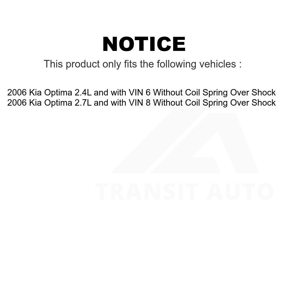 Front Rear Suspension Bar Link Kit For Kia Optima Without Coil Spring Over Shock