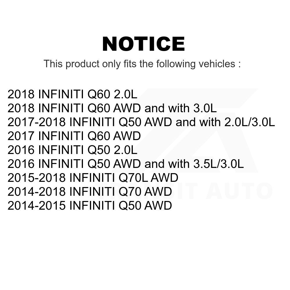 Front Rear Suspension Stabilizer Bar Link Kit For INFINITI Q50 Q60 Q70 Q70L