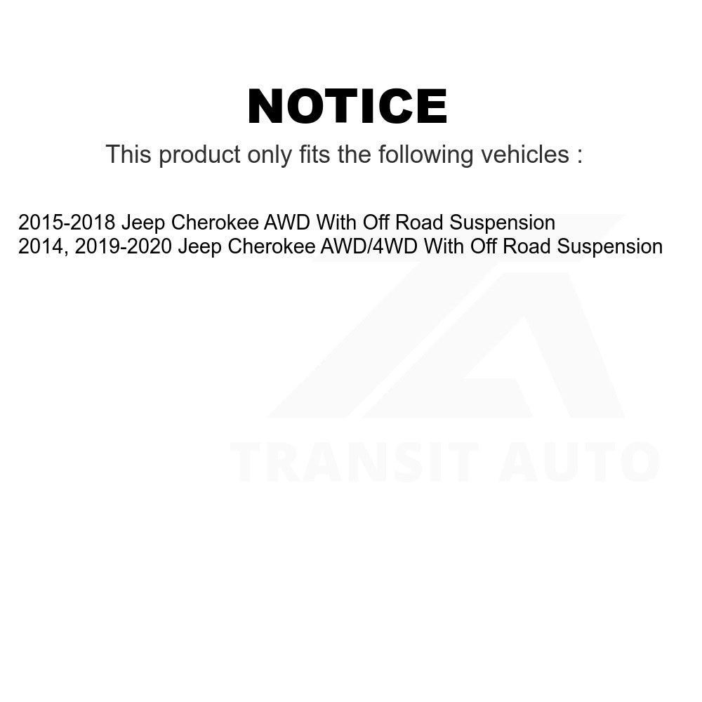 Front Rear Suspension Bar Link Kit For Jeep Cherokee With Off Road