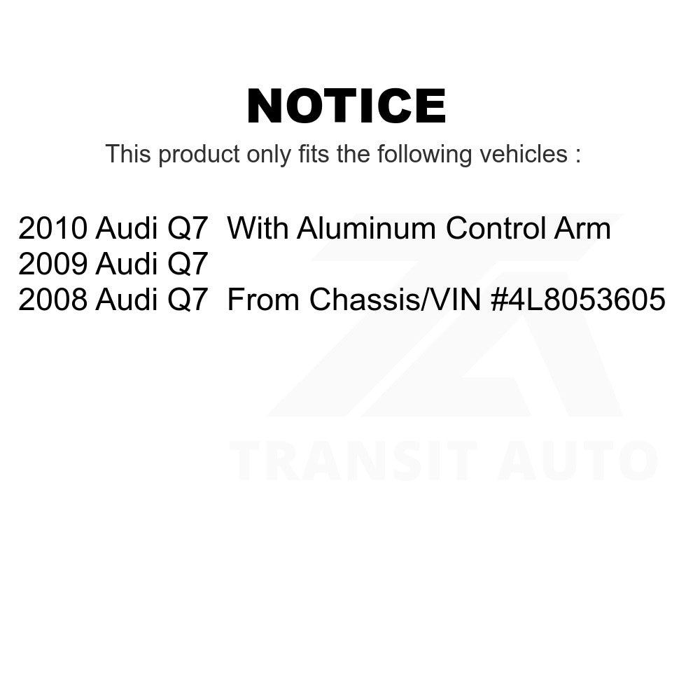 Front Suspension Control Arm & Ball Joint Tie Rod End Link Kit (8Pc) For Audi Q7