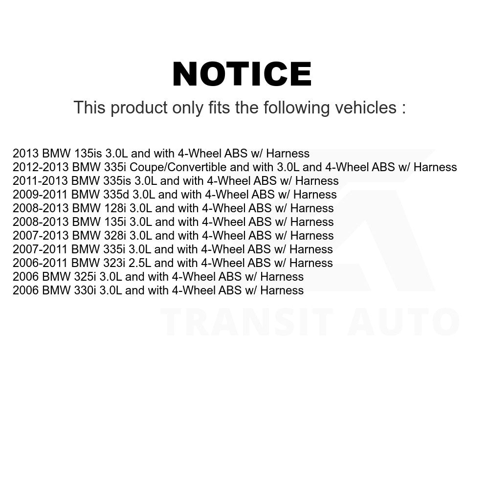 Mpulse Front ABS Wheel Speed Sensor SEN-2ABS0099 For BMW 328i 335i 325i 128i