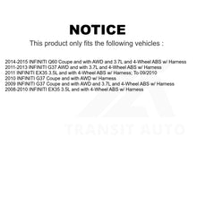 Charger l&#39;image dans la galerie, Mpulse Front ABS Wheel Speed Sensor SEN-2ABS0334 For INFINITI G37 EX35 Q60