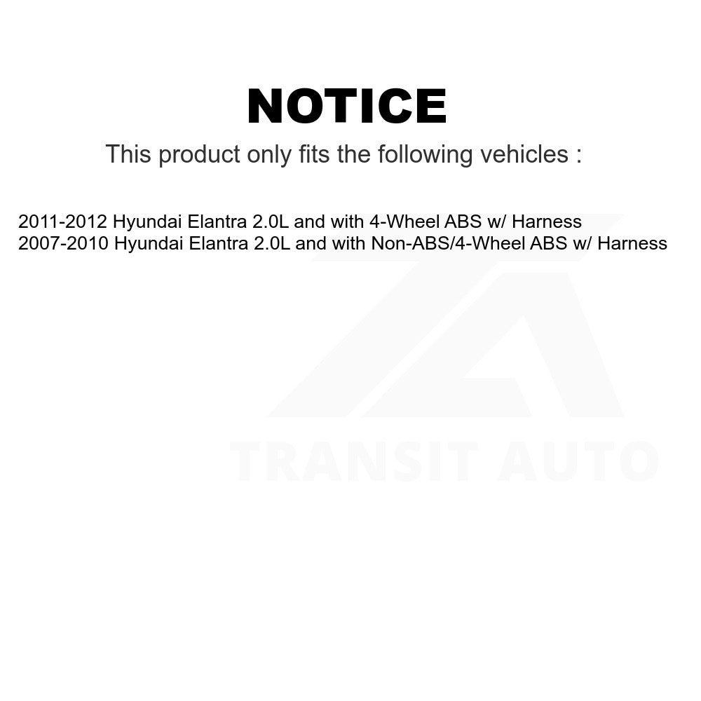 Mpulse Rear Left ABS Wheel Speed Sensor SEN-2ABS0369 For Hyundai Elantra