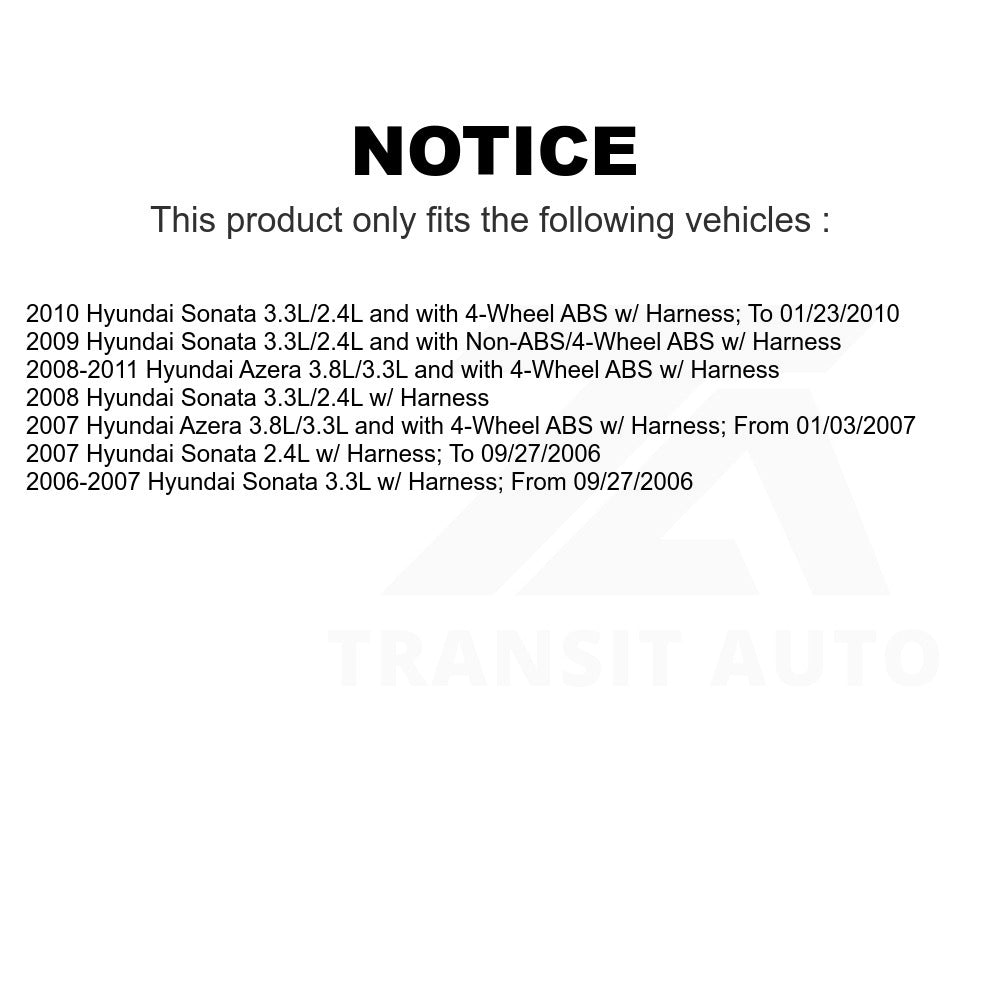 Mpulse Rear Left ABS Wheel Speed Sensor SEN-2ABS0373 For Hyundai Sonata Azera