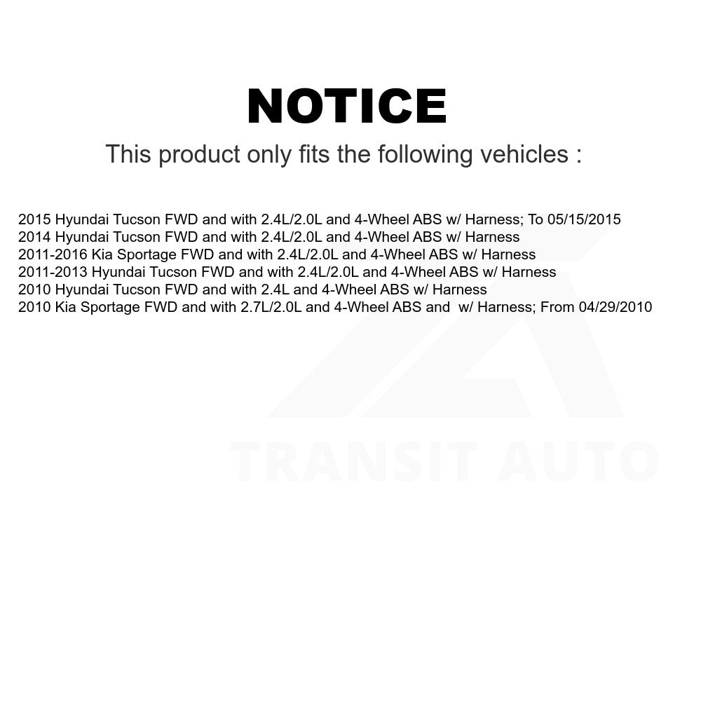 Mpulse Rear Right ABS Wheel Speed Sensor SEN-2ABS0580 For Kia Sportage Hyundai