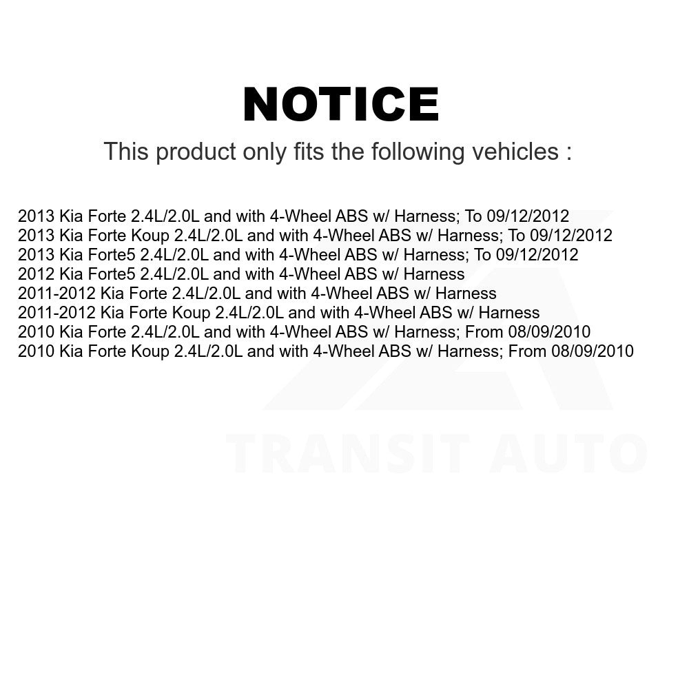 Mpulse Rear Left ABS Wheel Speed Sensor SEN-2ABS0865 For Kia Forte Koup Forte5