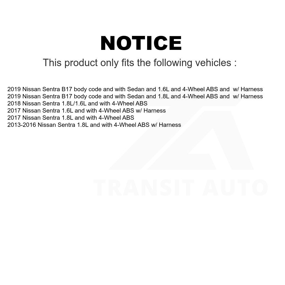 Mpulse Front ABS Wheel Speed Sensor SEN-2ABS0930 For Nissan Sentra