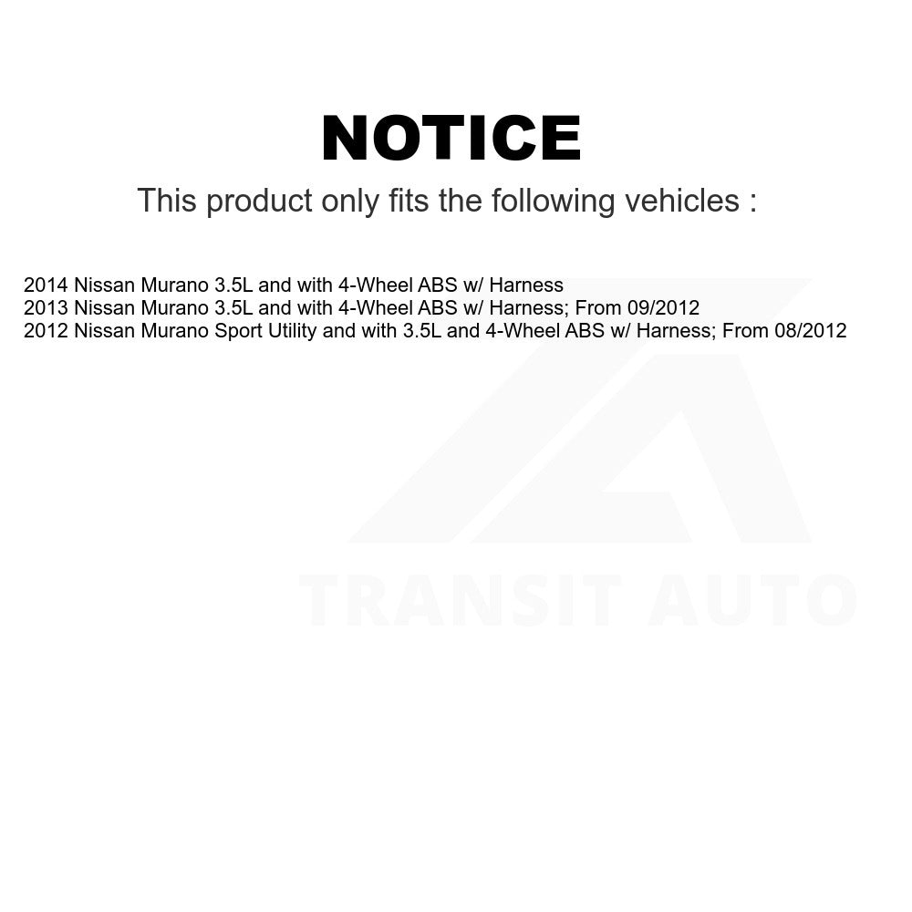 Mpulse Rear Left ABS Wheel Speed Sensor SEN-2ABS0951 For Nissan Murano