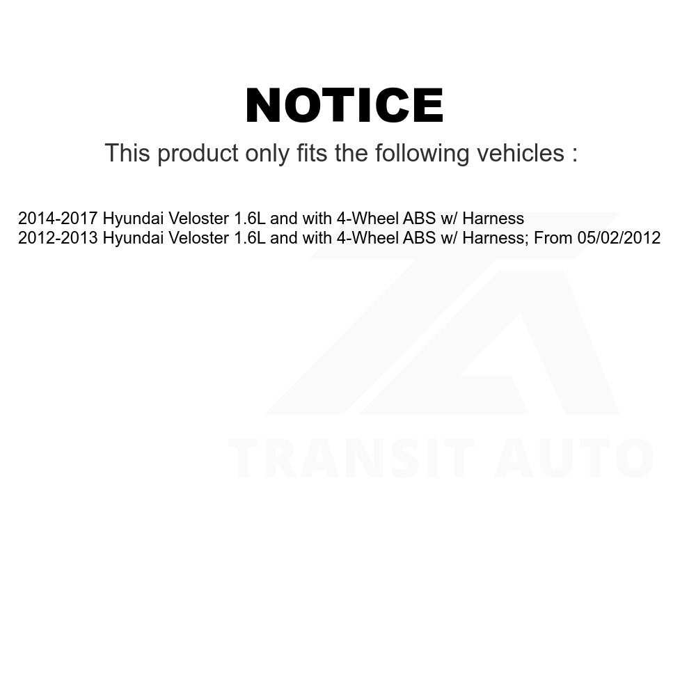 Mpulse Front Left ABS Wheel Speed Sensor SEN-2ABS2422 For Hyundai Veloster