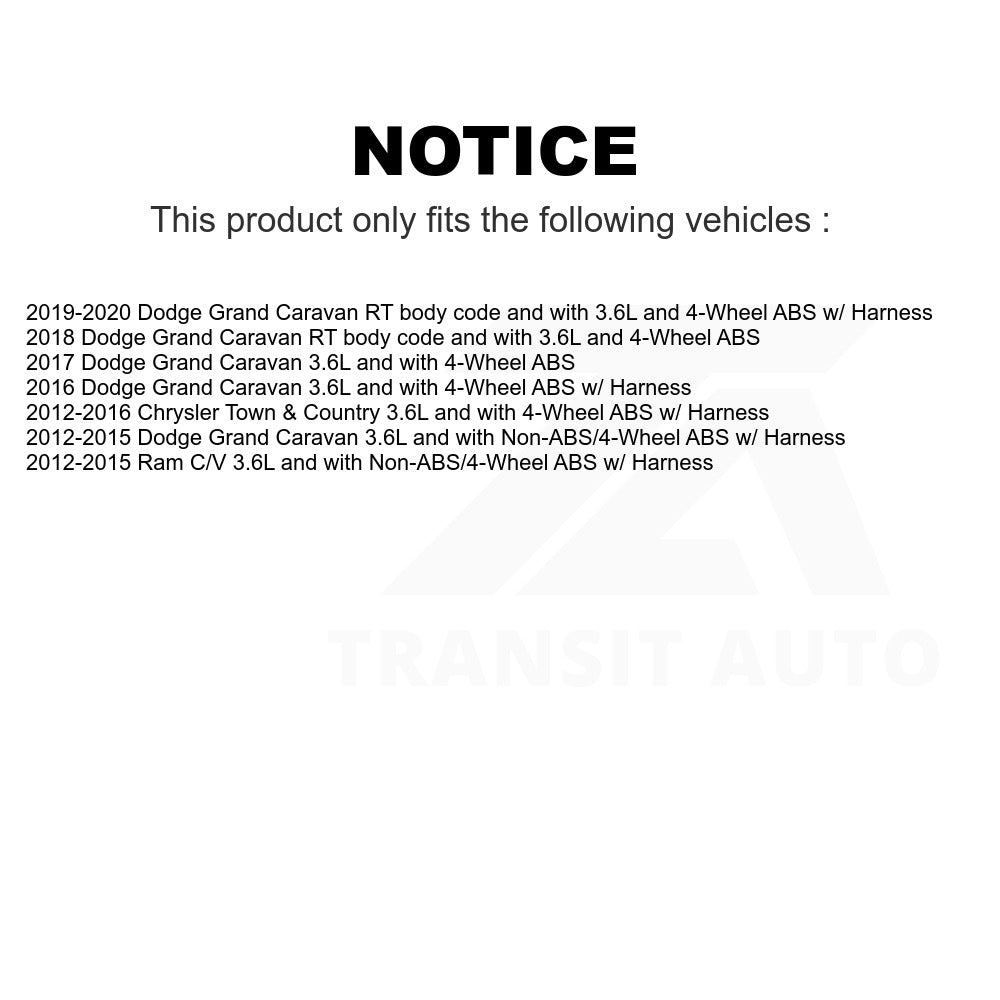 Mpulse Front ABS Wheel Speed Sensor SEN-2ABS2439 For Dodge Grand Caravan Town &