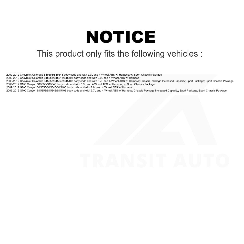 Mpulse Front ABS Wheel Speed Sensor SEN-2ABS2523 For Chevrolet Colorado GMC