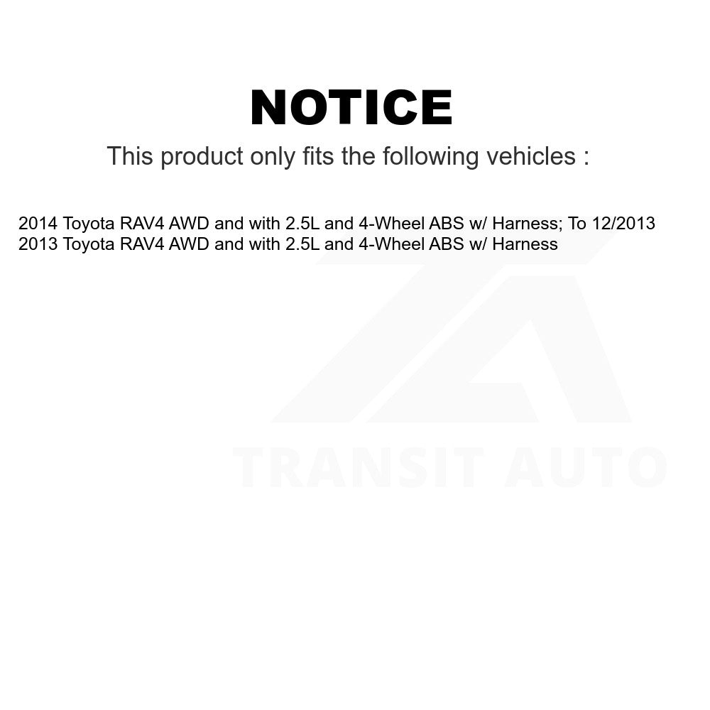 Mpulse Rear Left ABS Wheel Speed Sensor SEN-2ABS2855 For Toyota RAV4