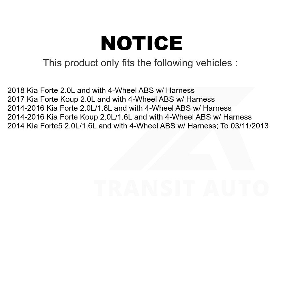 Mpulse Rear Left ABS Wheel Speed Sensor SEN-2ABS3022 For Kia Forte Forte5 Koup