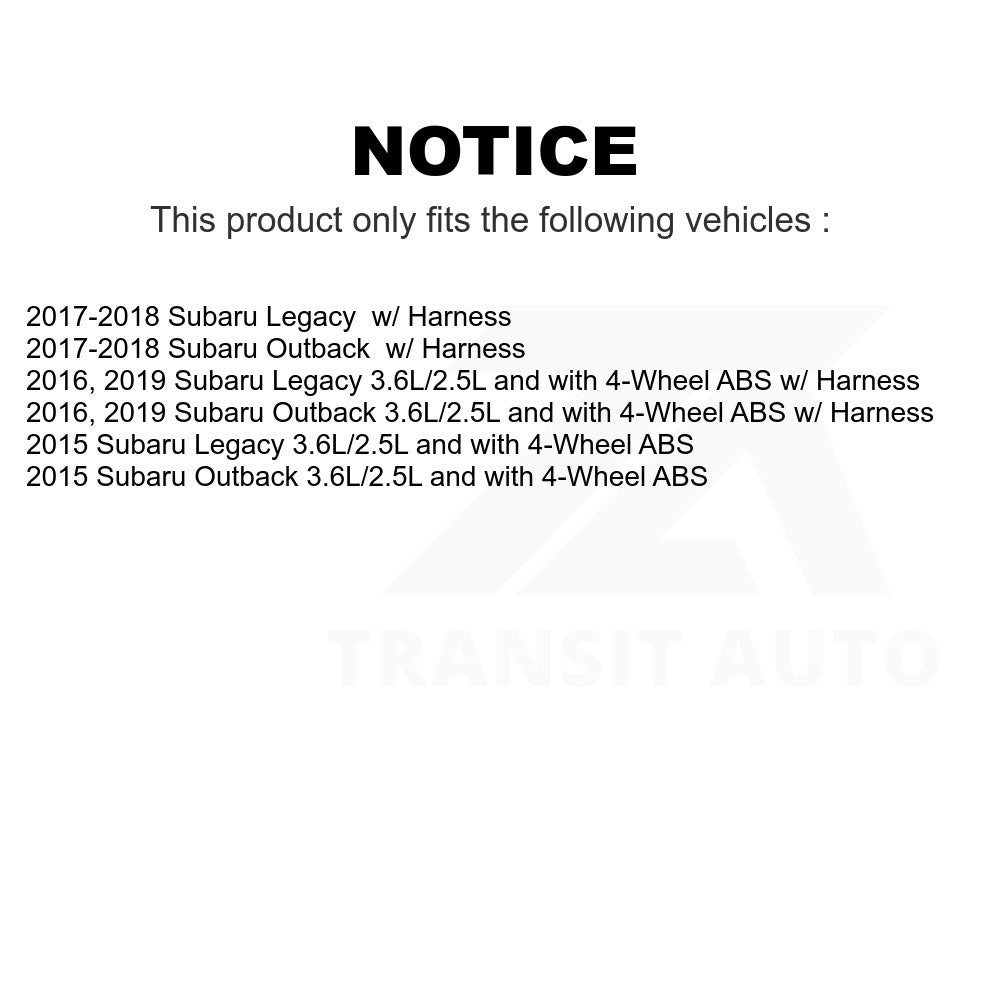 Mpulse Front ABS Wheel Speed Sensor SEN-2ABS3154 For Subaru Outback Legacy