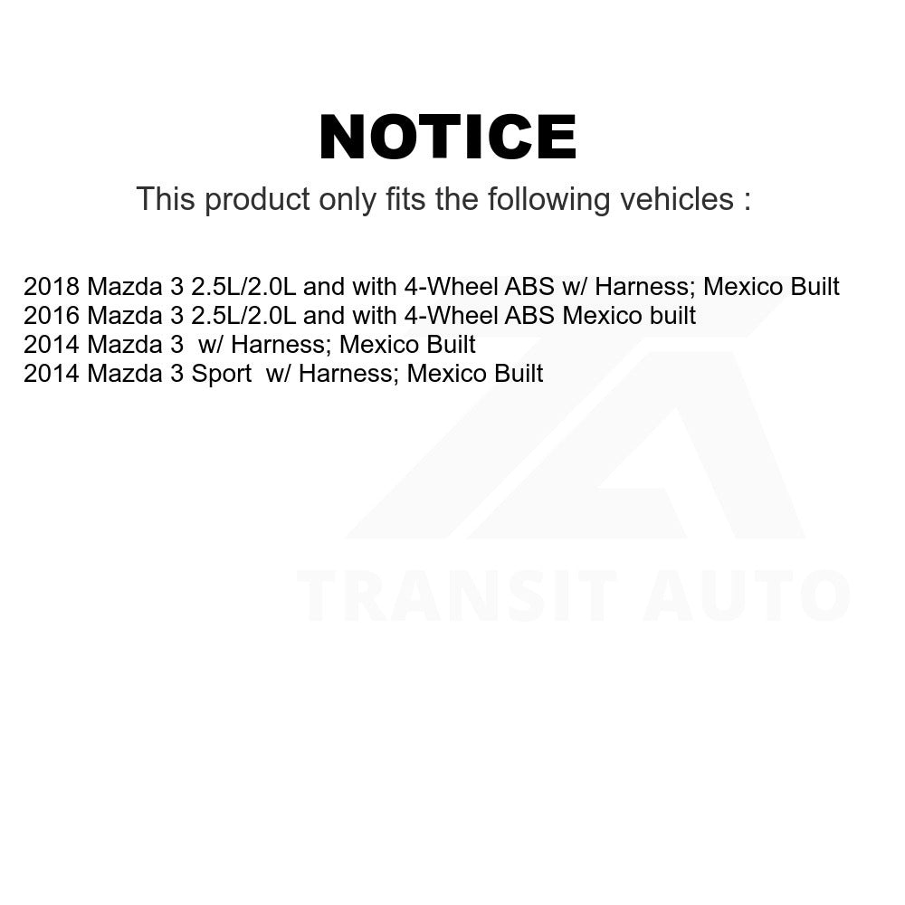 Mpulse Front ABS Wheel Speed Sensor SEN-2ABS3944 For Mazda 3 Sport