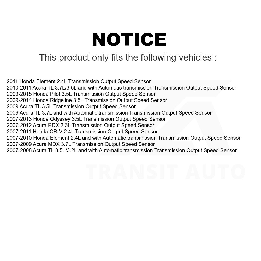 Mpulse Vehicle Speed Sensor SEN-2VSS0074 For Honda CR-V Odyssey Pilot Acura TL